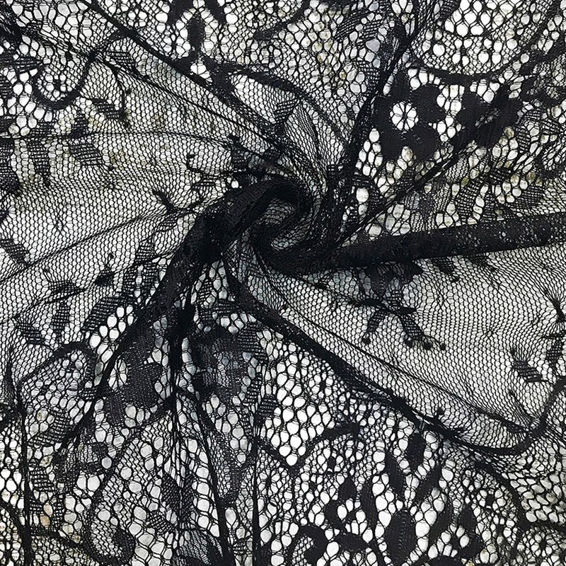 Lace Trim Wave Eyelash Nylon Lace Fabric for Bridal Wholesale Supplier 4